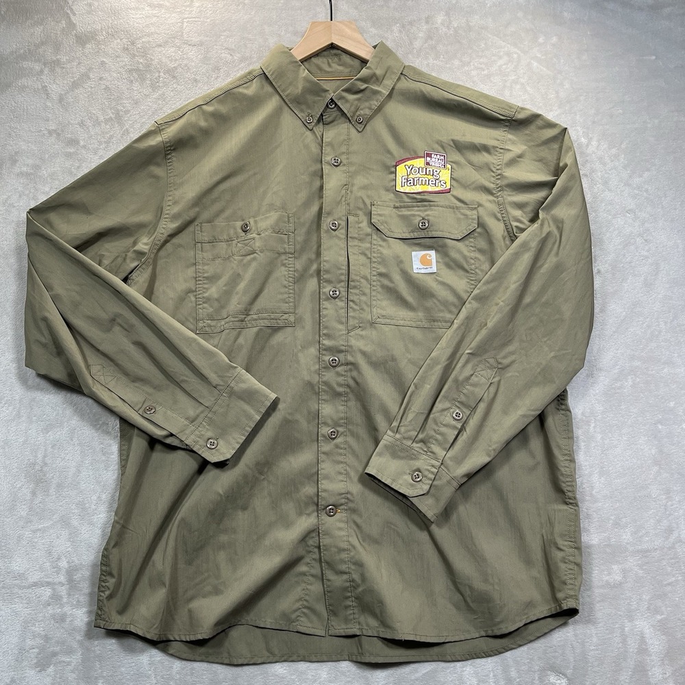 Carhartt Force Shirt Mens XL Relaxed Fit Young Farmers Farm Bureau Virginia